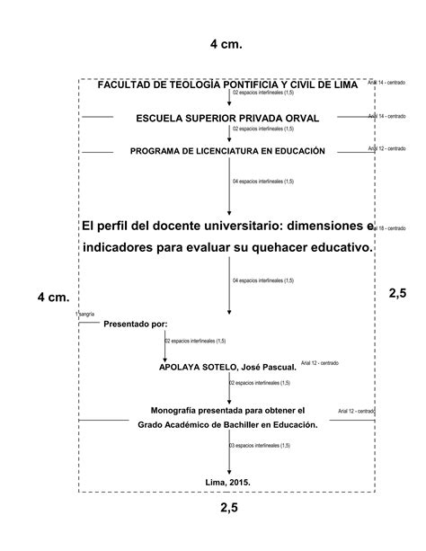 Como Hacer Una Monografia Item Modelo De Portada Pdf