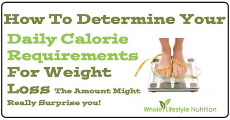 How To Determine Your Daily Calorie Requirement For Weight Loss Whole Lifestyle Nutrition