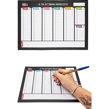 Joejis Planning Settimanale Con Fogli Strappabili Blocco Organizer A4