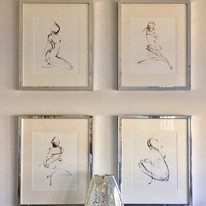 Set Of 3 Black And White Abstract Figure Nude Drawing Etsy Dance Art Prints Abstract
