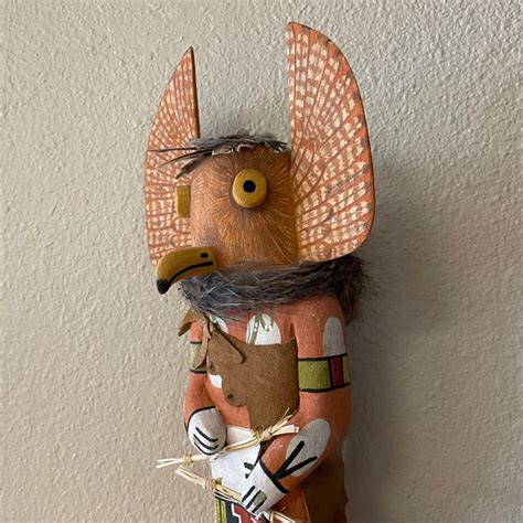 Great Horned Owl Hopi Kachina Doll Mongwa By Randy Howato Raven