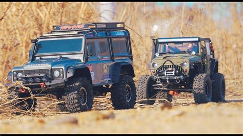 Traxxas Trx4 Defender And Scx10 Ii Xtra Speed Jeep Jk Rubicon Youtube