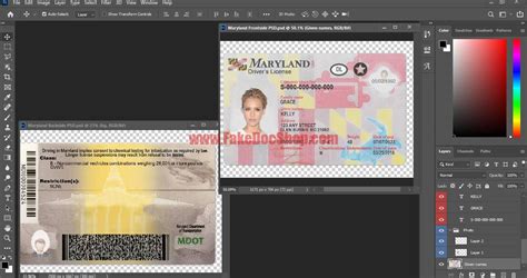 Maryland Driver License Template In Psd Format V2 Fakedocshop