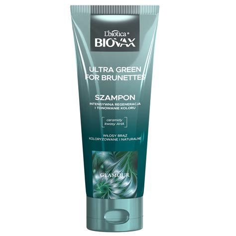 Biovax Glamour Ultra Green For Brunettes Szampon Do W Os W W Odcieniu