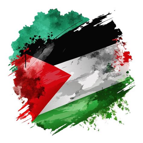 Premium Vector Palestine Flag Brush Strokes Vector Illustration