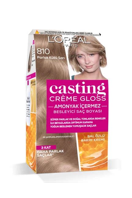 L'Oréal Paris Casting Crème Gloss Saç Boyası 810 Parlak Küllü Sarı L ...