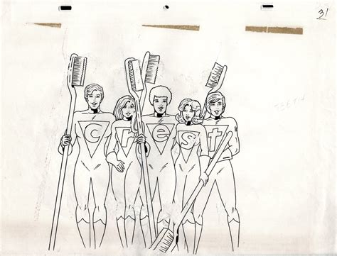 Crest Team Animation 3 Layer Cel Set Up Herb Trimpe Helped Design