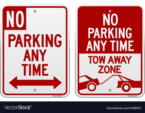 No Parking Sign Royalty Free Vector Image Vectorstock