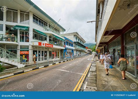 Buildings and Streets of Victoria, the Capital City of Seychelles. Mahe Island Editorial ...