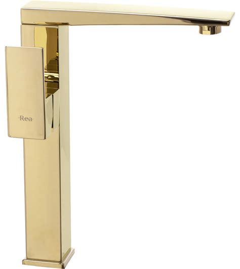 Смеситель для умывальника Rea Levi высокий gold REA-B5137 – фото ...