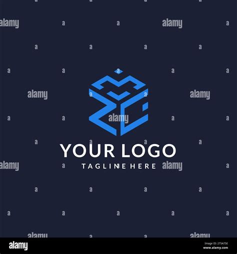 Zc Logo Hexagon Designs Best Monogram Initial Logo With Hexagonal