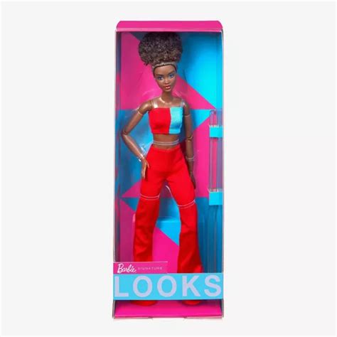 Barbie Looks Poup E Vague Original Boucl Noir Cheveux Tout Neuf