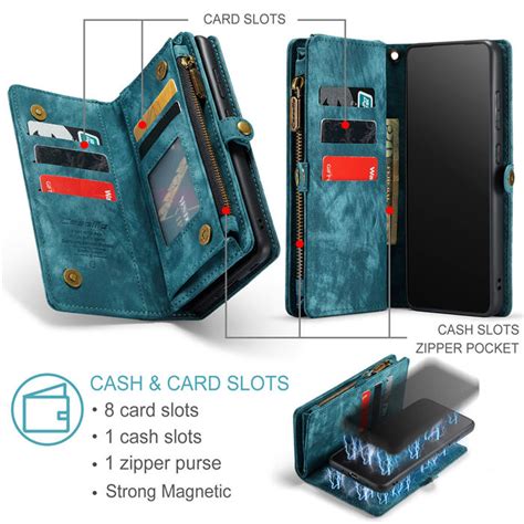 Caseme Samsung Galaxy S20 Plus Wallet Case With Wrist Strap Blue