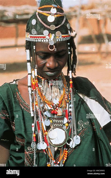 fulani woman  traditional dress  wearing traditional decorations