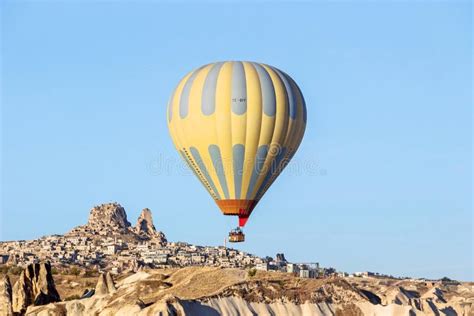 Hot Air Balloon in Sky at Sunrise in Goreme Cappadocia Editorial Photo ...