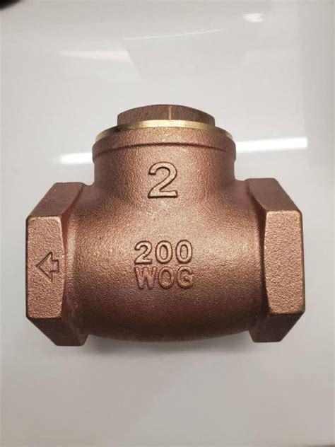 Check Valve Threaded Brass Body Mm Psi Wog Swing Type