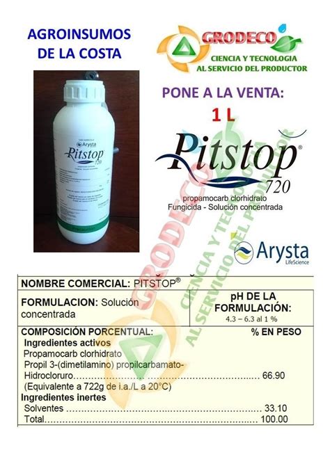 Pitstop 1 Lt Fungicida Control Damping Off Mildiu Previcur N Mercado Libre