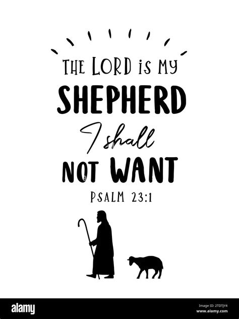 The Lord Is My Shepherd Christian Print Quote Psalm 231 Bible Verse