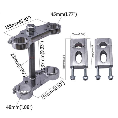 Upside Down Mm Front Forks Mm Triple Tree Clamp Riser Pocket