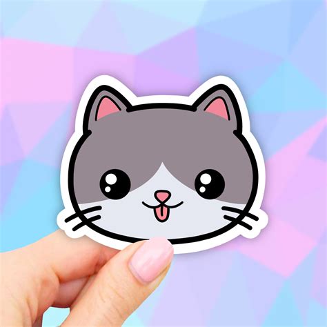 Cute Cat Sticker Laptop Stickers Laptop Decal Aesthetic - Etsy