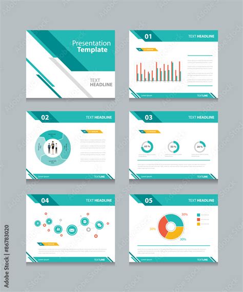 business presentation template set.powerpoint template design backgrounds Stock Vector | Adobe Stock