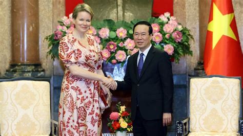 President Vo Van Thuong Receives Queen Of Belgium Mathilde Honorary