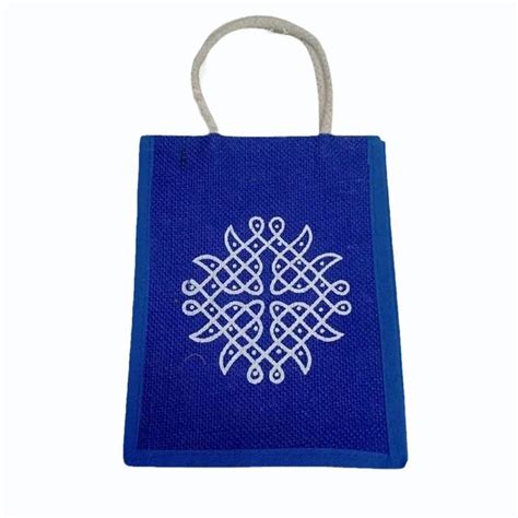 Blue Jute Carry Bag Weight Capacity 2 KG At Rs 145 Piece In Vasai