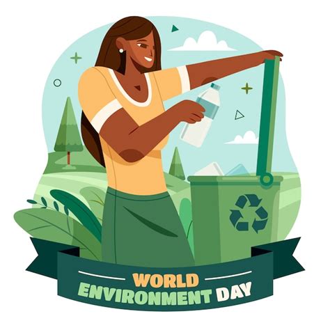 Ilustración Plana Para La Celebración Del Día Mundial Del Medio Ambiente Vector Gratis