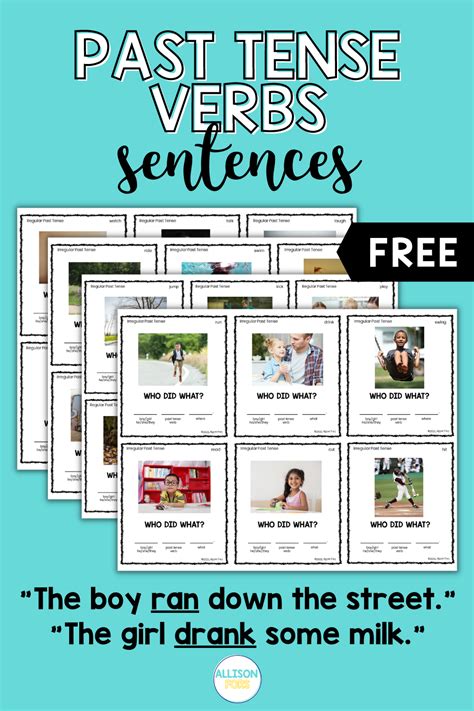 Free Past Tense Verbs Sentences Artofit