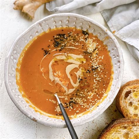 Spiced Roast Butternut Soup With A Tahini Swirl Seed Mill