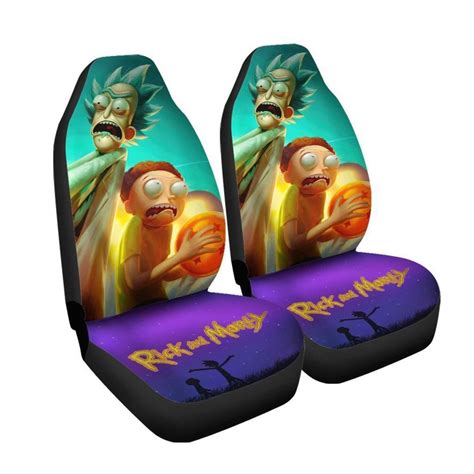 Rick And Morty Car Seat Covers – Car Accessories – Rick Morty Dragon Ball Seat Covers – Choose ...