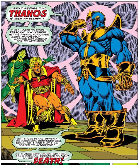 Warlock Gamora Vs Thanos Cartoon Art Museum Comics Comic Art