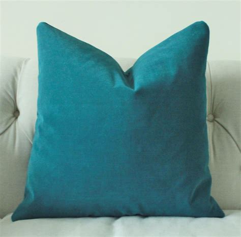 Decorative Teal Blue Pillow Dark Turquoise Pillow Cover Etsy Turquoise Pillows Turquoise