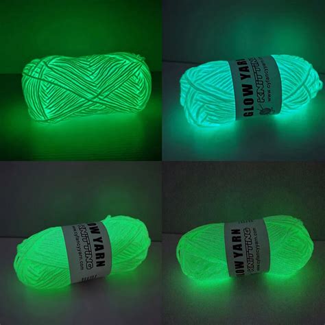 G Novel Functional Yarn Glow In The Dark Luminous Yarn Hand Knitting