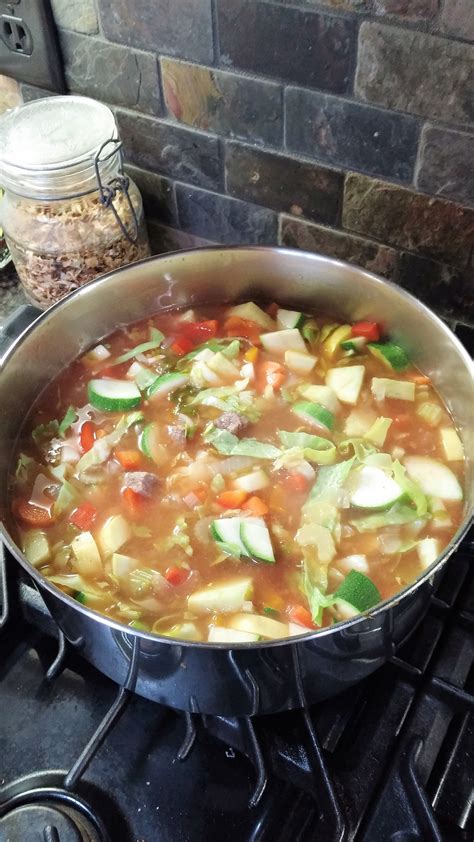 A Big Pot Of Soup And Batch Cooking Recipe Tips A Market Basket Of