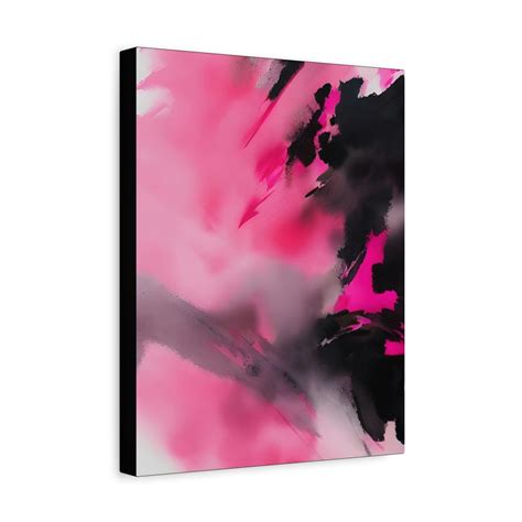 Hot Pink Art Print Hot Pink Art Pink Black Art Print Hot Pink Canvas