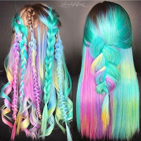 Pin De Zuly Rangel En Hair Styles Cabello Multicolor Colores De Pelo