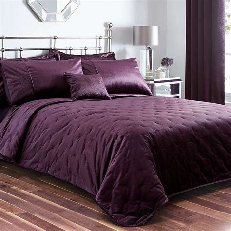 Serena Plum Bedspread Dunelm