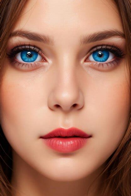 Premium Photo A Woman With Blue Eyes And A Blue Eye