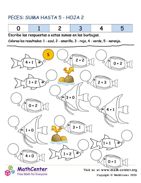 Jard N De Infantes Hojas De Trabajo Sumas De Una Cifra Math Center