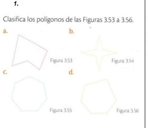 califica los polígonos de las figuras 353 a 356 no sé roben los puntos