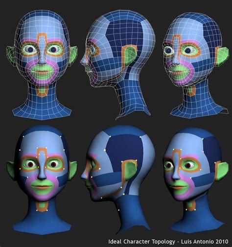 10 Face Topology Ideas Face Topology Topology Character Modeling Images