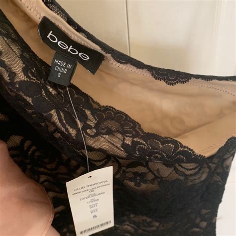 Bebe Dresses Newbebemixed Lace Nude Dress Poshmark