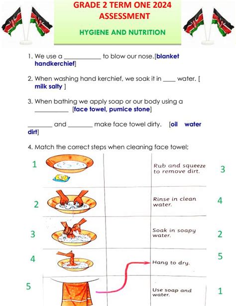 Grade Hygiene And Nutrition Term Opener Exam