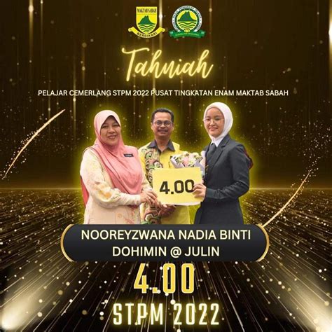 Tahniah Pelajar Cemerlang Stpm 2022