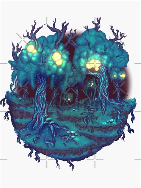 "Warped Forest Nether" Sticker for Sale by Marie-Aries | Redbubble