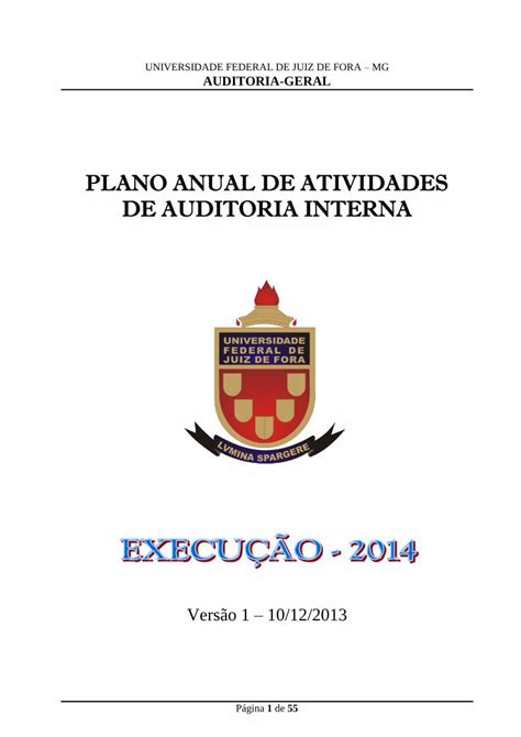 Pdf Plano Anual De Atividades De Auditoria Interna · Controladoria