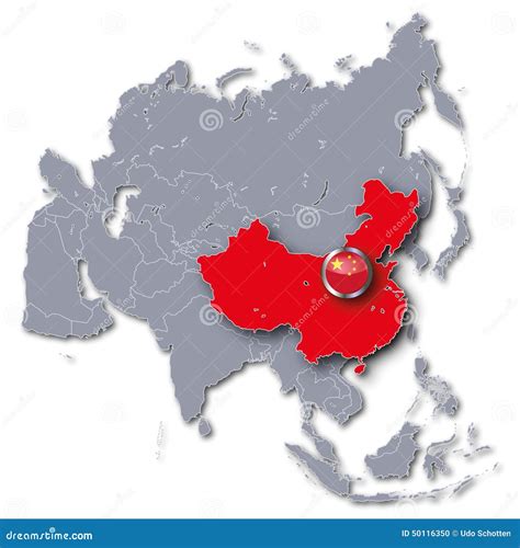 Asia map with China stock illustration. Illustration of chinese - 50116350