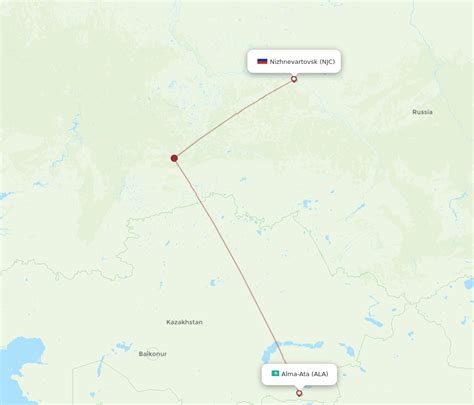 Flights From Nizhnevartovsk To Almaty NJC To ALA Flight Routes