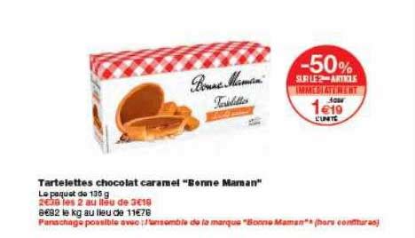 Promo Tartelettes Chocolat Caramel Bonne Maman Sur Le Me Article